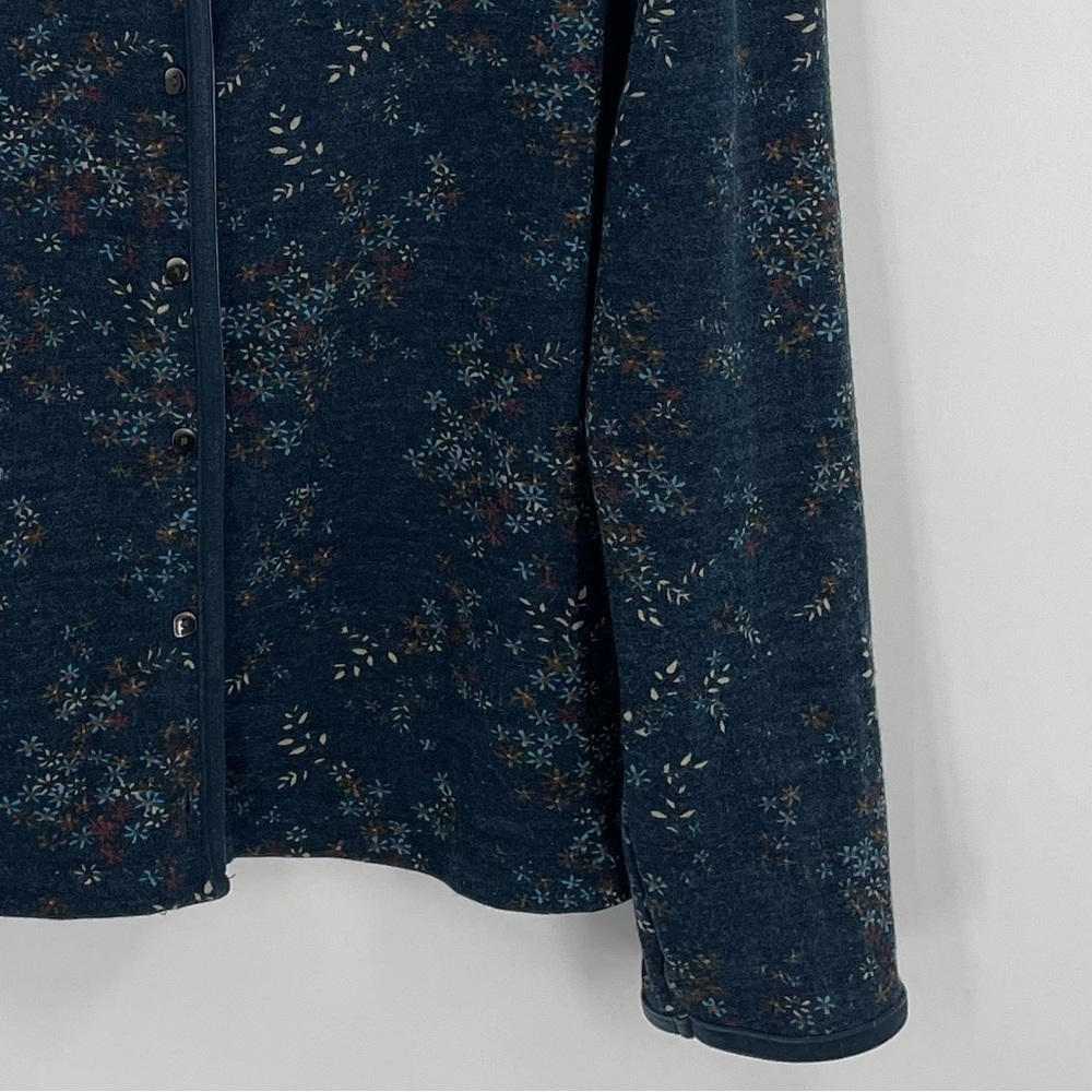J Jill BLue Wool Blend Cardigan - Picture 3 of 8